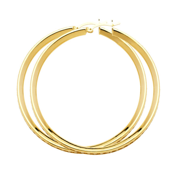 ER1129 CZ Hoop Earrings