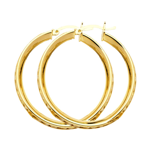 ER1131 CZ Hoop Earrings