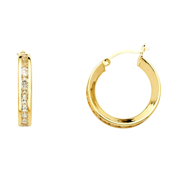ER1133 CZ Hoop Earrings