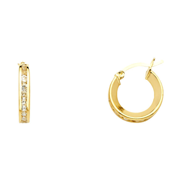 ER1134 CZ Hoop Earrings