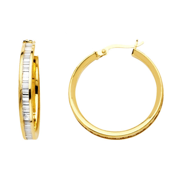ER1135 CZ Hoop Earrings