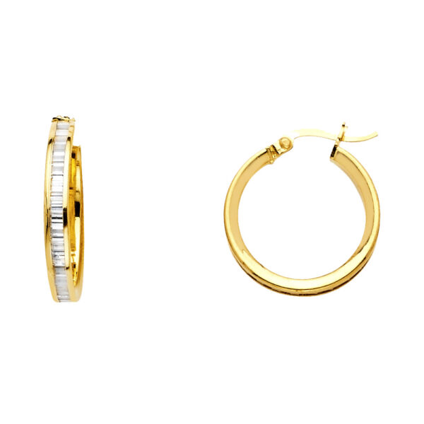 ER1136 CZ Hoop Earrings