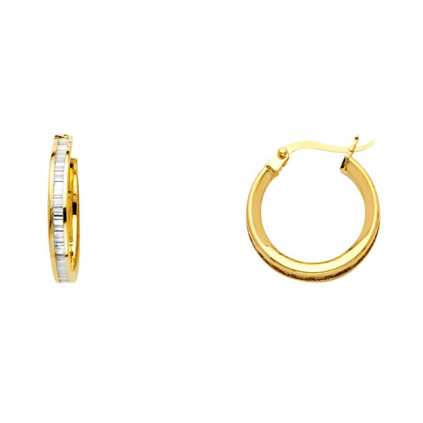 ER1137 CZ Hoop Earrings