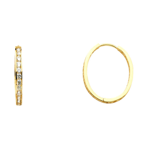 ER1139 CZ Hoop Earrings