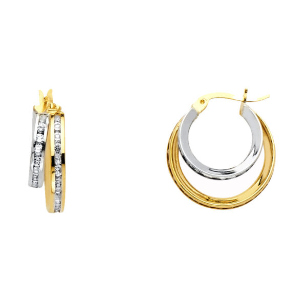 ER1142 CZ Hoop Earrings