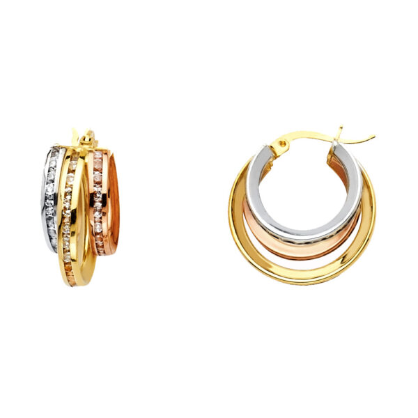 ER1143 CZ Hoop Earrings