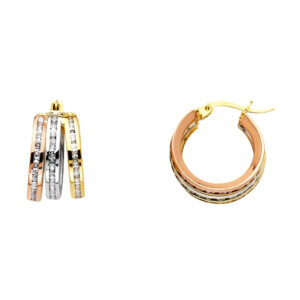 ER1145 CZ Hoop Earrings