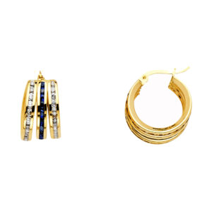 ER1147 CZ Hoop Earrings