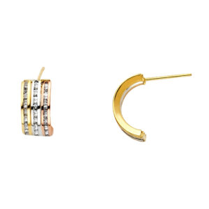 ER1148 CZ Hoop Earrings