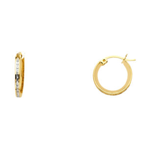 ER516 CZ Hoop Earrings