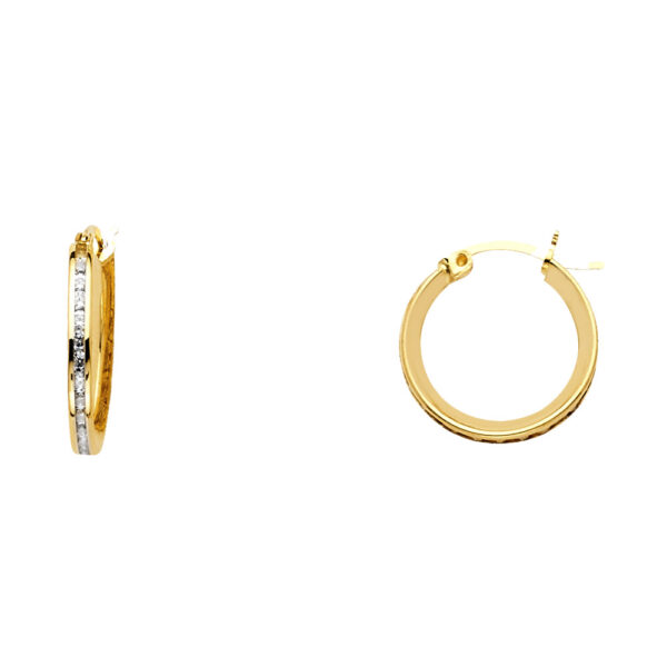 ER517 CZ Hoop Earrings