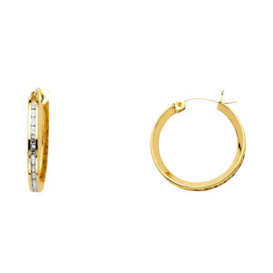 ER518 CZ Hoop Earrings