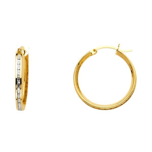 ER519 CZ Hoop Earrings