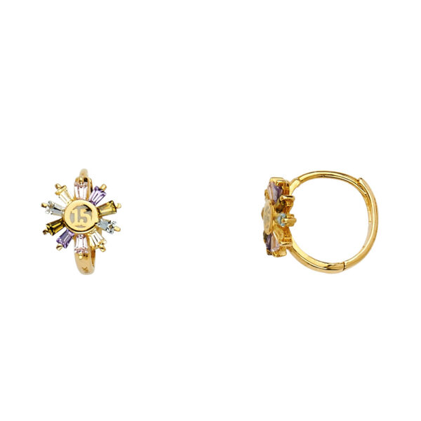 ER540 CZ Huggies Earrings