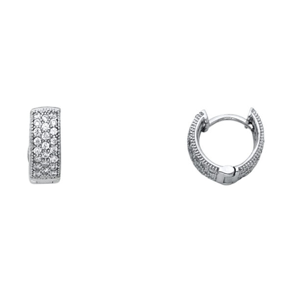 ER547 CZ Huggies Earrings