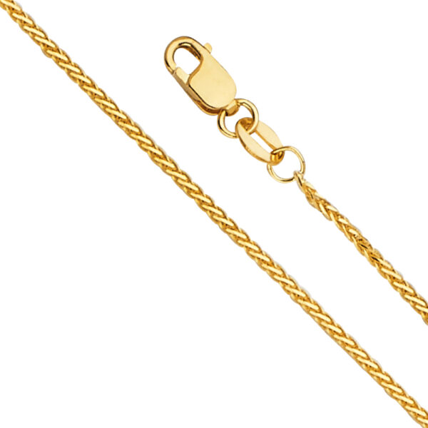 CH544 8 Side D.C. Round Wheat (Shiny) Pendant Chain