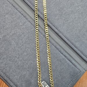 14k yellow gold Flat cuban link chain