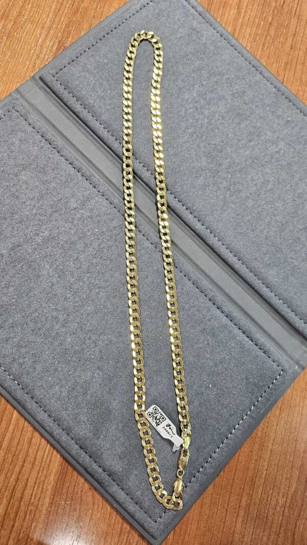 14k yellow gold Flat cuban link chain